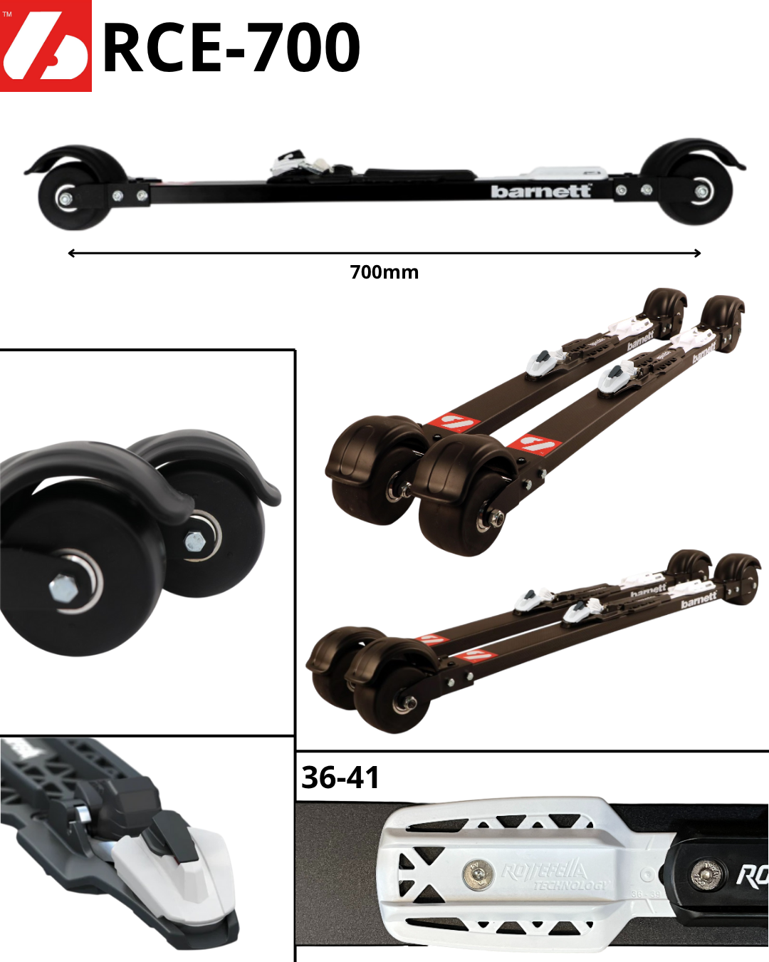 RCE-700 fixations NNN Ski roue