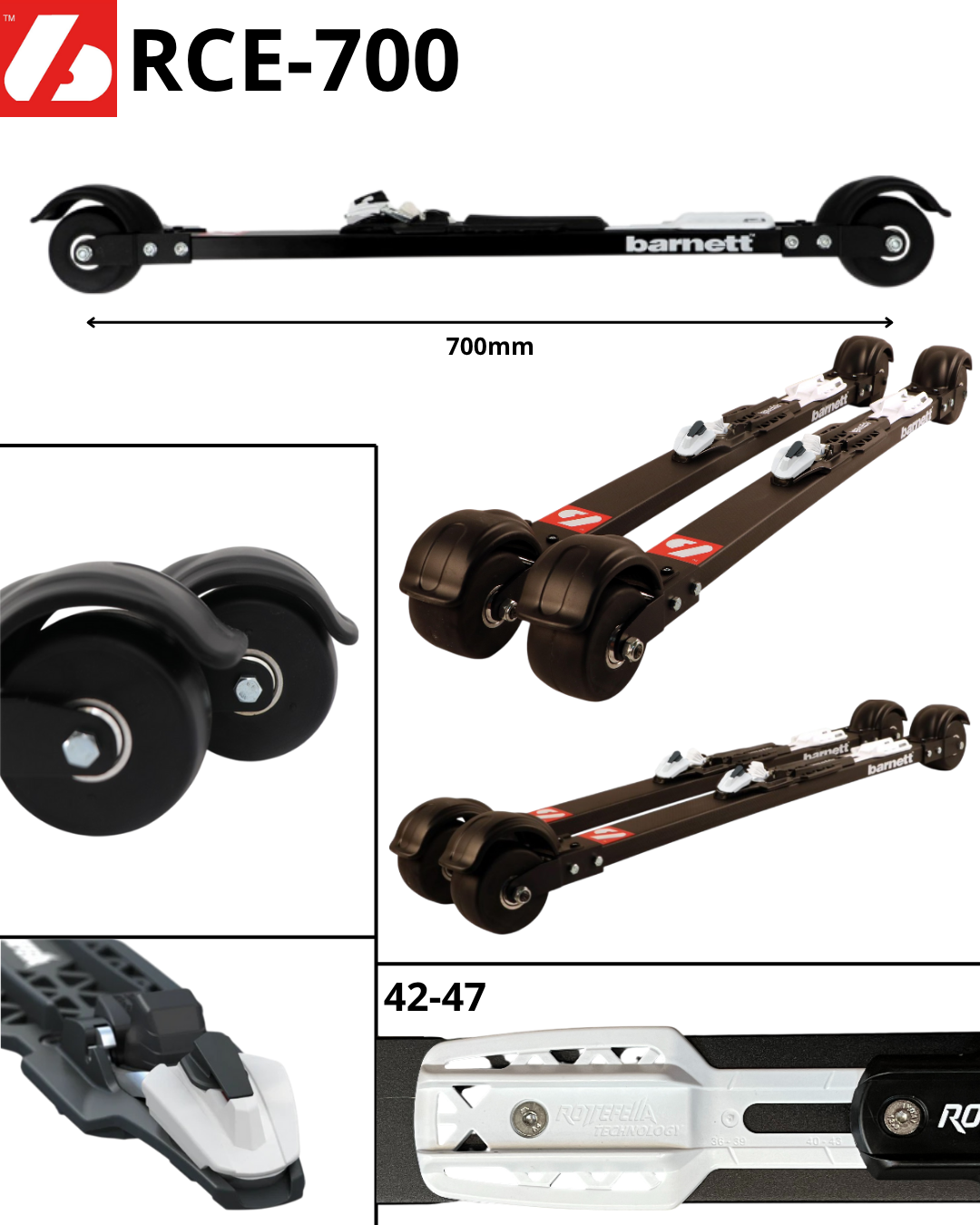 RCE-700 fixations NNN Ski roue