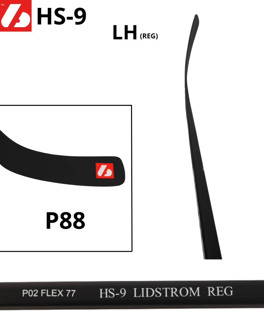 HS-9 Crosse de hockey en carbone haut module