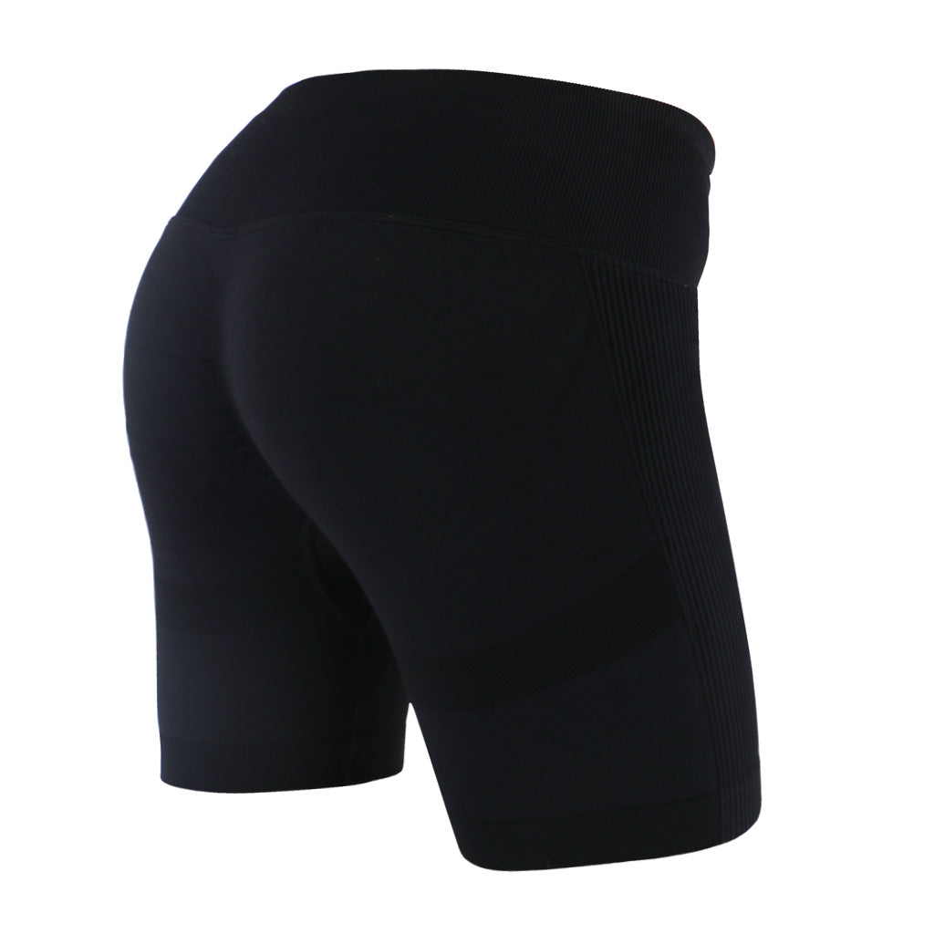 SLS01 Short de Modelage Sans Couture Noir