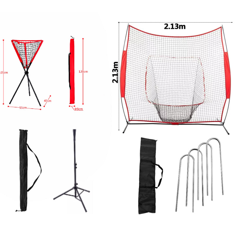 BNB-03 Kit Filet d'entraînement + Tee de baseball + Panier à balles